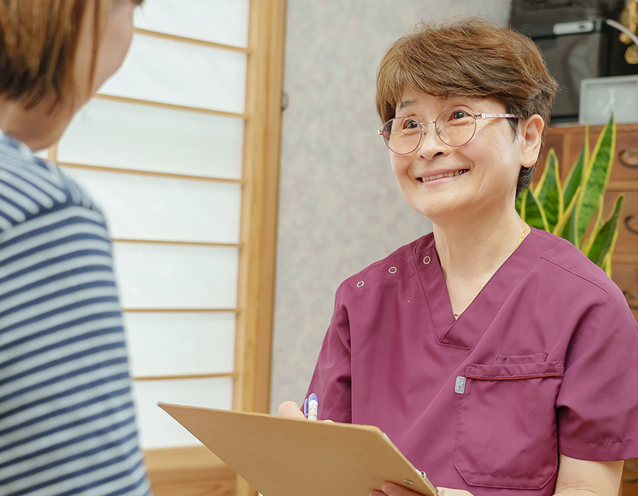 自宅でできるセルフケアもアドバイス